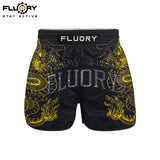 FLUORY Boxing Pants Golden Dragon MUAY THAI SHORTS - MTSF181