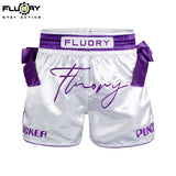 FLUORY MUAY THAI SHORTS Fight Training Shorts Fitness Sanda Boxing Shorts Ladies And Girls Pink Purple Bow MTSF188
