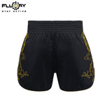 FLUORY Boxing Pants Golden Dragon MUAY THAI SHORTS - MTSF181