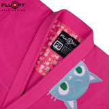 FLUORY （kitten）Brazilian Jiujitsu Kimonos Jiujitsu Uniform Cat Embroidery BJJ GIS-BJJF54