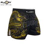 FLUORY Boxing Pants Golden Dragon MUAY THAI SHORTS - MTSF181