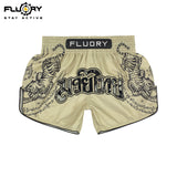 FLUORY Boxing Pants Golden Tiger MUAY THAI SHORTS - MTSF179