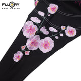 FLUORY （Cherry Blossom）Brazilian Jiujitsu Kimonos Jiujitsu Uniform Heavy Embroidery Cherry Blossoms BJJ GIS-BJJF55