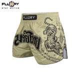 FLUORY Boxing Pants Golden Tiger MUAY THAI SHORTS - MTSF179