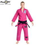 FLUORY （kitten）Brazilian Jiujitsu Kimonos Jiujitsu Uniform Cat Embroidery BJJ GIS-BJJF54
