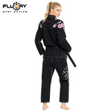 FLUORY （Cherry Blossom）Brazilian Jiujitsu Kimonos Jiujitsu Uniform Heavy Embroidery Cherry Blossoms BJJ GIS-BJJF55