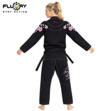 FLUORY （Cherry Blossom）Brazilian Jiujitsu Kimonos Jiujitsu Uniform Heavy Embroidery Cherry Blossoms BJJ GIS-BJJF55