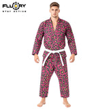 FLUORY Brazilian Jiujitsu Kimonos Jiujitsu Uniform New Leopard Print BJJ GIS-BJJF53