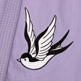 FLUOYR  BJJ Embroidered High Quality Karate Duo Booker Adult Uniform Judo White Collar Taekwondo MMA Martial Arts Training Clothing