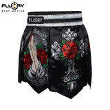 FLUORY Boxing Pants Rose MUAY THAI SHORTS - MTSF197