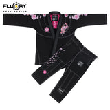 FLUORY （Cherry Blossom）Brazilian Jiujitsu Kimonos Jiujitsu Uniform Heavy Embroidery Cherry Blossoms BJJ GIS-BJJF55