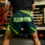 FLUORY MUAY THAI SHORTS Fight Training Shorts Fitness Sanda Boxing Shorts Crocodile MTSF169