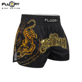 FLUORY Boxing Pants Golden Tiger MUAY THAI SHORTS - MTSF179