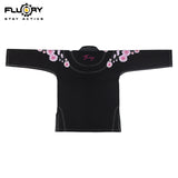 FLUORY （Cherry Blossom）Brazilian Jiujitsu Kimonos Jiujitsu Uniform Heavy Embroidery Cherry Blossoms BJJ GIS-BJJF55