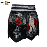 FLUORY Boxing Pants Rose MUAY THAI SHORTS - MTSF197