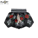 FLUORY Boxing Pants Rose MUAY THAI SHORTS - MTSF197