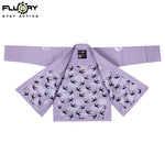 FLUOYR  BJJ Embroidered High Quality Karate Duo Booker Adult Uniform Judo White Collar Taekwondo MMA Martial Arts Training Clothing