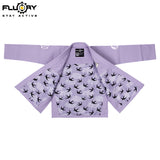 FLUOYR  BJJ Embroidered High Quality Karate Duo Booker Adult Uniform Judo White Collar Taekwondo MMA Martial Arts Training Clothing