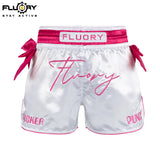 FLUORY MUAY THAI SHORTS Fight Training Shorts Fitness Sanda Boxing Shorts Ladies And Girls Pink Purple Bow MTSF188