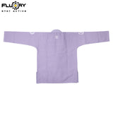 FLUOYR  BJJ Embroidered High Quality Karate Duo Booker Adult Uniform Judo White Collar Taekwondo MMA Martial Arts Training Clothing