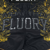 FLUORY Boxing Pants Golden Dragon MUAY THAI SHORTS - MTSF181