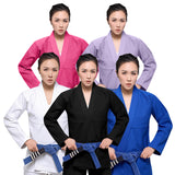 FLUORY Brazilian Jiujitsu Kimonos Jiujitsu Uniform  Women's Solid Color Series BJJ GIS-BJJF51