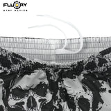 FLUORY MUAY THAI SHORTS Fight Training Shorts Fitness Sanda Boxing Shorts Grey Skull MTSF185