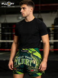 FLUORY MUAY THAI SHORTS Fight Training Shorts Fitness Sanda Boxing Shorts Crocodile MTSF169