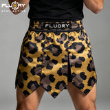 FLUORY Boxing Pants Boxing Shorts Leopard Print Skirt Pants MUAY THAI SHORTS - MTSF162