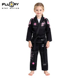 FLUORY （Cherry Blossom）Brazilian Jiujitsu Kimonos Jiujitsu Uniform Heavy Embroidery Cherry Blossoms BJJ GIS-BJJF55