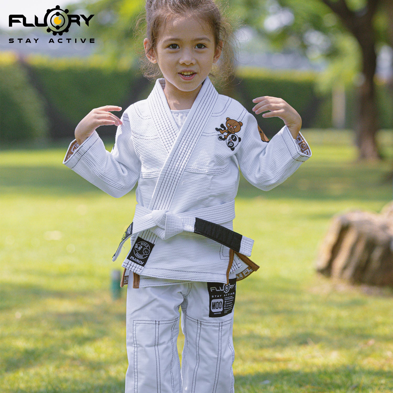 thumbnail image 2 of FLUORY Kids BJJ Belt - 100% Cotton Brazilian Jiu Jitsu Belt For Children 2 of 9