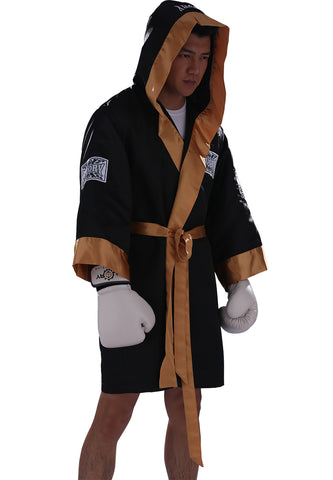 Yellow Boxing Robe Boxing Robe With Hood-MAF01 – Fluory Sportswear